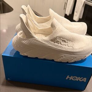 Hoka All-White Slip-On Shoes